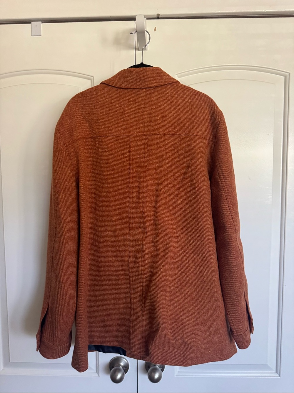 Sézane Will Oversized Wool Jacket in Tomette Orange size XXL - Picture 5 of 7